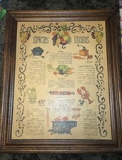 Vintage Three Mountaineers Spice Rack Herb Cabinet Spice Bottles Not Included picture