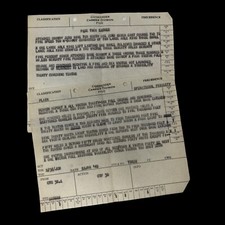RARE WWII January 12th, 1945 USS Hornet CV-12 Pacific Theater USN Combat Repo picture