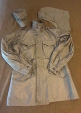ORIGINAL M-43- 3- Piece SET -Field Jacket, Field Cap, Jacket Hood,  Large Sizes picture