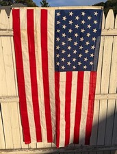 Vintage 49 star American flag,3 by5 all cotton, style A, Alaska era1959 USA picture