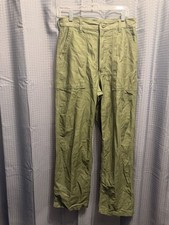 Vintage US Military OG-107 Type I Sateen Utility Fatigue Pants 30x31 picture