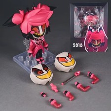 Nendoroid Alastor Figure Hazbin Hotel Q Version Pink Hair Demon Anime PVC Toy picture
