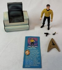 1993 Playmates Star Trek CAPTAIN KIRK w/chair, phaser, stand, communicator+card picture