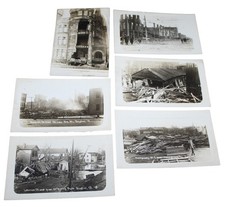 1913 Dayton Ohio Great Flood RPPC Postcards Lot of 6 Disaster Ruins Fire picture