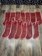 Vintage Christmas Red Mesh  Stockings Lot Of 13 ( 10-12” & 3-9” ) #VCS13 picture