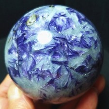342G Natural Polished Aquamarine Purple Tourmaline Mica Symbiotic Ball AC1131 picture
