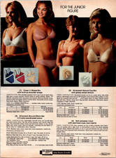 Sears Vintage 1980s Lingerie Catalog Page Bra Bikini Ad Print picture