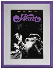 Ann & Nancy Wilson signed autograph HEART 11x17 vintage poster custom framed JSA picture
