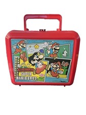 1988 Super Mario Bros Red Lunch Kit with Thermos, made by Aladdin picture