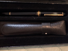 Vintage Montblanc Meisterstück 146 Black Resin Fountain Pen Gold Nib w/ Box picture