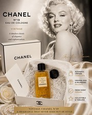 Rare Vintage CHANEL No. 19 Eau de Cologne 4oz Large Bottle & Fresh Scent picture