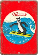 Hamm's Surf Patrol Man Cave Décor Vintage Ad Reproduction Metal Sign E138 picture