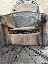 Vintage Wood Saddle Rack Primitive Rustic Handmade. Donkey? Horse? Read picture