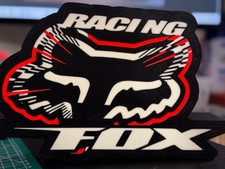 Fox Racing Lighted Sign – 3D Printed – Black/White/Red picture