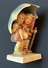 GOEBEL HUMMEL 71 Stormy Weather TMK 3 Figurine 6” 1960-72 Boy & Girl Umbrella picture