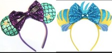 Set 2 Of Mikey Minnie Ears Ariel And Flounder Disney Minnie Mouse Ears Headband- picture