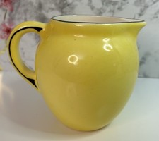 Vintage Yellow 6” Coronet Vase Pitcher Creamer Ceramic Czechoslovakia Art Deco picture