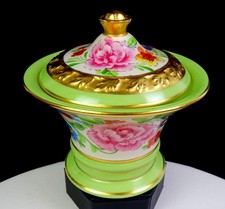 Osborne Studios Porcelain Green And Gold Antique 5 1/2