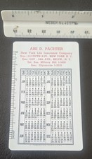 Vintage 1941 Advertising Wallet Calendar Card New York Life Insurance Building  picture