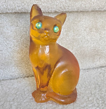 Vintage Granoby Original Of California Yellow Amber Lucite Cat. picture
