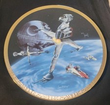 Star Wars 1997 The Hamilton Collection Space Vehicles Plate B-Wing Fighter picture