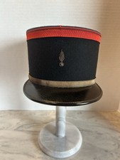 Vintage French Military Engineers Genie Officer Kepi with Embroidered Grenade picture