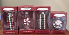 Hallmark Keepsake Hand-Blown Glass Christmas Ornaments Lot of 4 2000 NIB picture