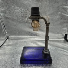 Vintage Emerson Drug Co Bromo Seltzer Water Dispenser Cobalt Blue Base Bottles picture