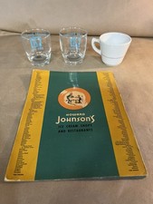 Vintage Howard Johnson Menu, Coffee Mug and 2 Howard Johnson Glasses  picture