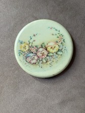 Face Powder Flapjack Compact Rex 5th Ave. 1940's Fixer Upper Vintage Floral picture