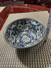 Vintage A.C.F. Japanese Porcelain Ware Pewter Encased Bowl Handpainted Hong Kong picture