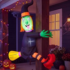 Halloween Inflatable Witch with Build-In LED Lights - Outdoor Blow up Decor picture