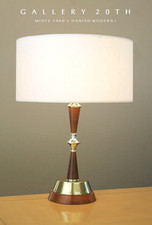MINTY VINTAGE MID CENTURY DANISH MODERN WOOD LAMP THURSTON ERA 60s 50s MCM picture