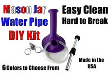 DYI Build Your Own Water Pipe -  Mason Jar - 6 Colors Collectible Tobaccian picture