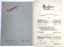 1948 LEIGHTON'S WOODLANDS LAKE RESTAURANT vintage dinner menu ARDSLEY, NEW YORK picture
