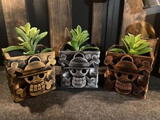 Vintage style Pirate Flower Pot Planter Pencil Cup picture