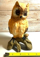 Vinatge Porcelain Owl Figurine Hand Painted Ardalt Japan Bird Woodland Decor picture