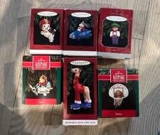 VINTAGE HALLMARK KEEPSAKE CHRISTMAS ORNAMENTS Lot Of 6 Son/brother 1991-1998 picture