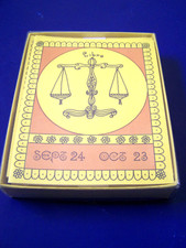 NEW Vtg 1960's EATONS LIBRA Sept 24 - Oct 23 Greeting / Notecards FULL BOX Orig. picture