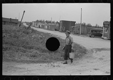 Photo:Minnesota 1937 Boy Carrying Bucket Rural Street FSA Town Scene picture