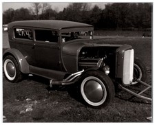 Ford Hot Rod Dragster - Late 1950s Action Shot Drag Racing Photo (8