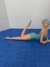 Fancy That Retro Bathing Beauty Figurine – Sage Green Polka‑Dot Swimsuit  picture