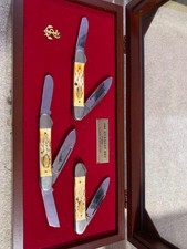 Vintage 1985 Case XX 3-piece gunboat set Serial #1648- Mint condition with Displ picture