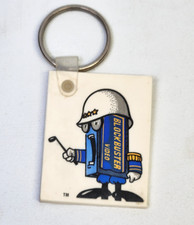Vintage Blockbuster Video Keychain 1980's Police Officer VHS Tape Cop RARE picture