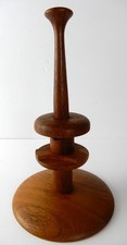 Vintage 1970s Digsmed Denmark Danish Modern Teak Wood Turning Lazy Susan Post picture
