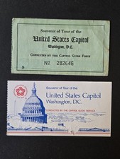 1970/76 U.S. Capitol Building Souvenir Tour Ticket Stubs Washington DC Lot (2) picture