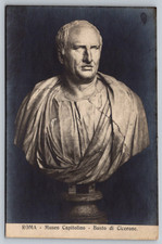 RPPC Busto di Cicerone Capitoline Museum Rome Sculpture Antique Postcard picture