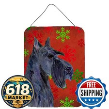 Caroline's Treasures SS4736DS1216 Scottish Terrier Red And Green Snowflakes picture