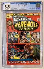 Marvel Spotlight # 2 CGC 8.5 WHITE Pages 1st Werewolf By Night MCU Midnight Suns picture