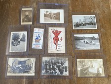 13: Lot of Ten Antique photos Ephemera Postcards RPPC CDV - cOoL miXeD LoT  picture